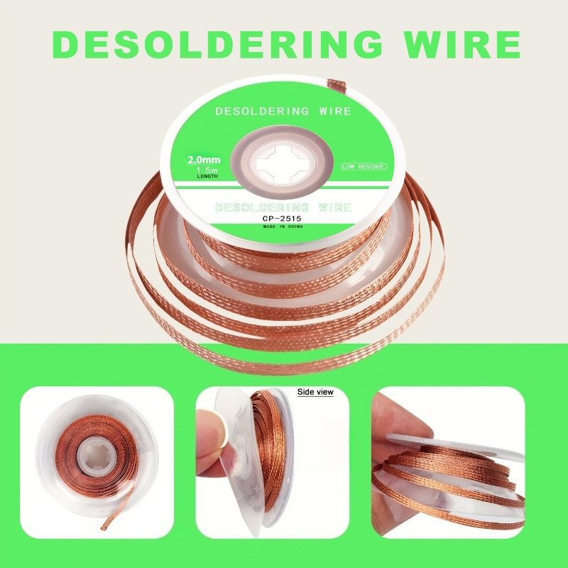 Copper Wire Roll - Temizleme Gerektirmeyen Lehim Sökme Örgüsü, Bakır