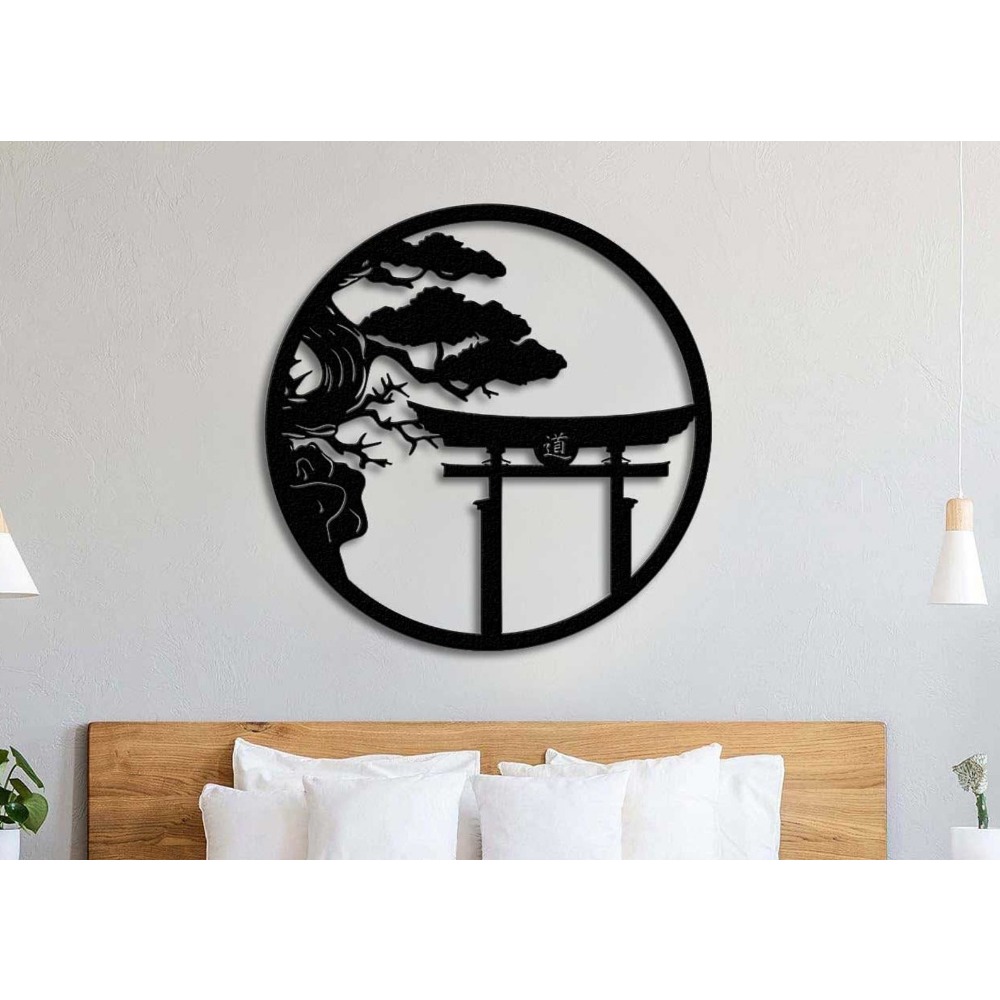 Bonsai Garden Art - Marka Kiraz Çiçeği Ağacı Metal Duvar