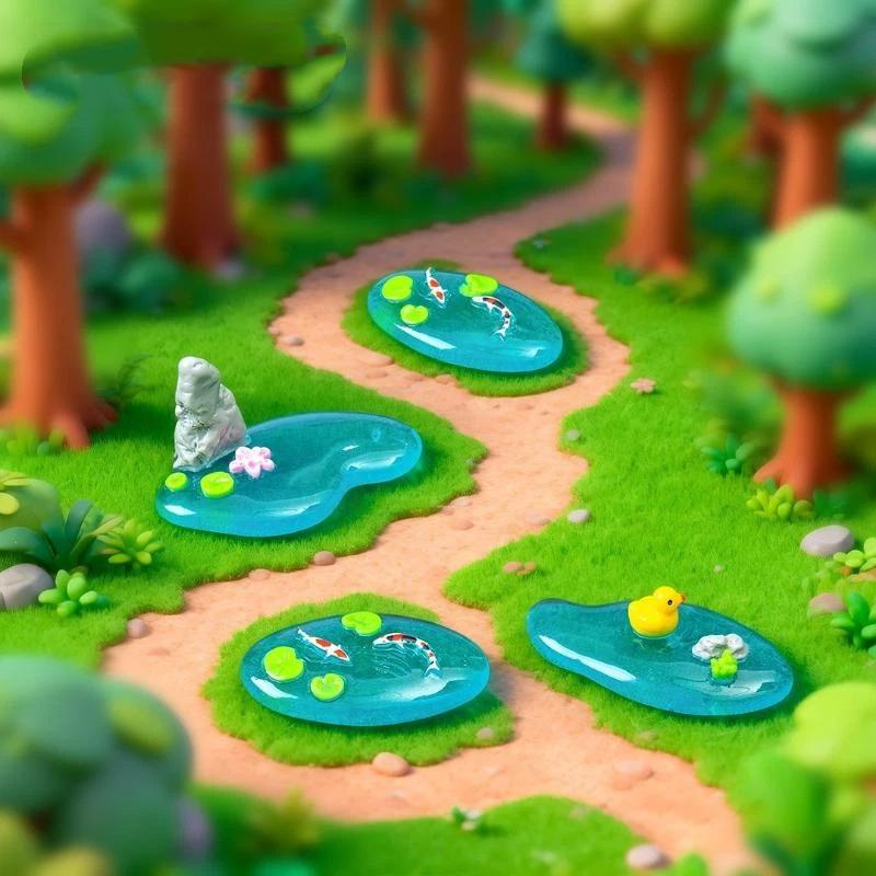 Mini Reçine Gölet Süsleri Koi  - Bonsai Garden With Koi Pond incelemesi ve fiyatı